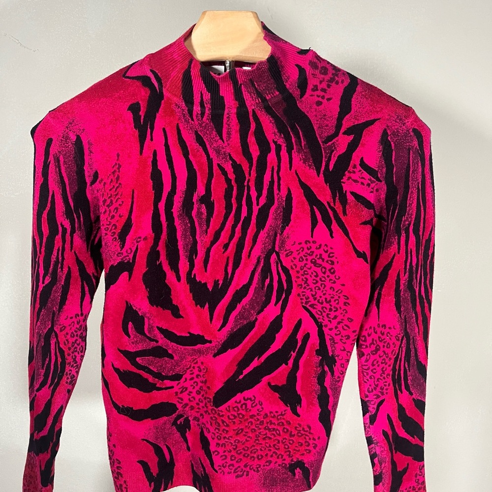 Juliana Women 80's vintage pink Cozy Stretch Sweater One Size / No Size